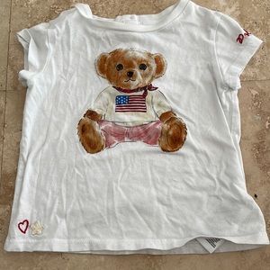 Baby girl polo bear jersey t shirt